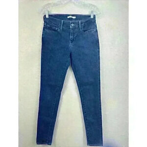 Levi's 710 jeans size 28 women super skinny blue dark wash mid rise denim WJC1